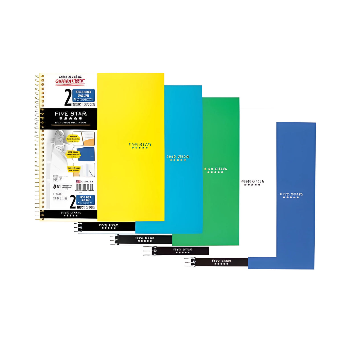 Mead Wirebound Notebooks: 100 Sheets, 9.5" x 6", Wire Bound, White Paper, Assorted Cover, Pocket, Stiff-back, Perforated