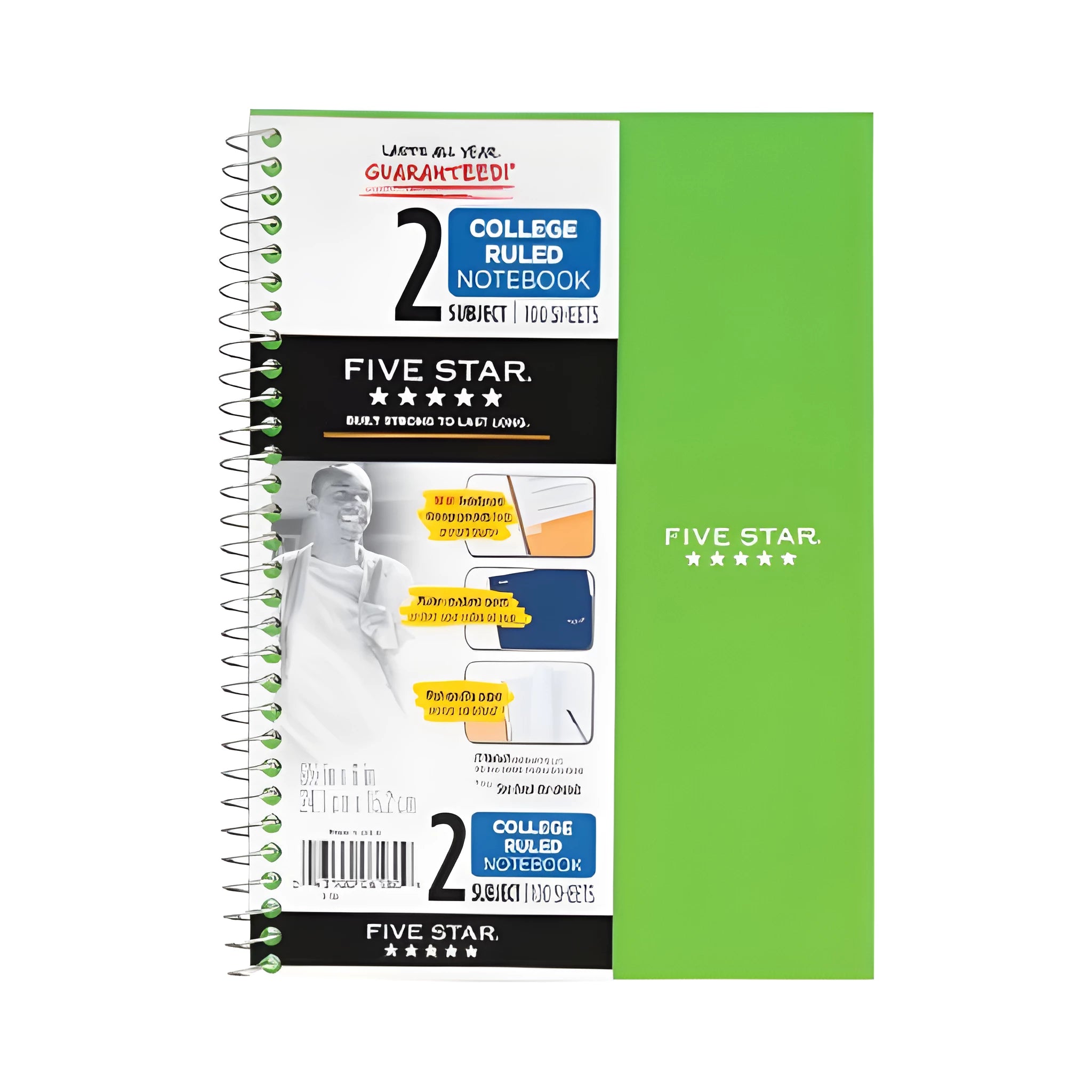 Mead Wirebound Notebooks: 100 Sheets, 9.5" x 6", Wire Bound, White Paper, Assorted Cover, Pocket, Stiff-back, Perforated