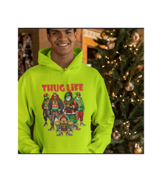 Thug Life Christmas Hoodie - Ugly Sweater Style Holiday Fun