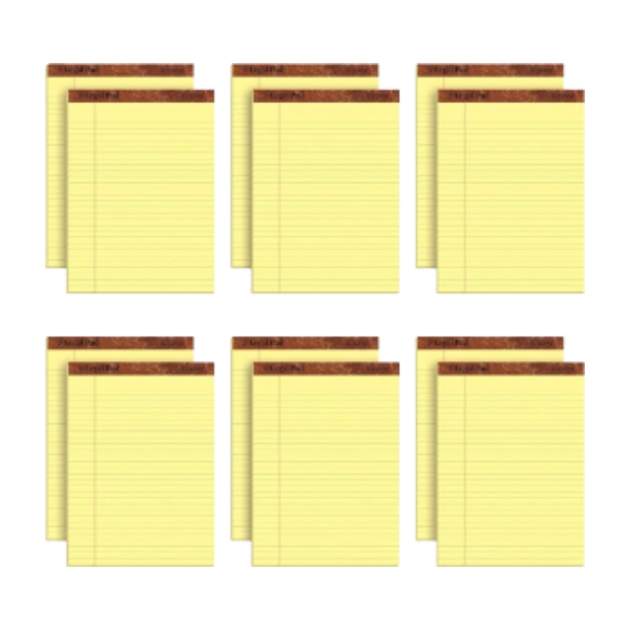 TOPS Legal Pads: 8.5 x 11, 12-Pack, Wide Ruled, Yellow Paper, 50 Sheets Per Pad, Made in USA (7532)