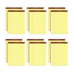 TOPS Legal Pads: 8.5 x 11, 12-Pack, Wide Ruled, Yellow Paper, 50 Sheets Per Pad, Made in USA (7532)