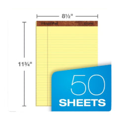 TOPS Legal Pads: 8.5 x 11, 12-Pack, Wide Ruled, Yellow Paper, 50 Sheets Per Pad, Made in USA (7532)