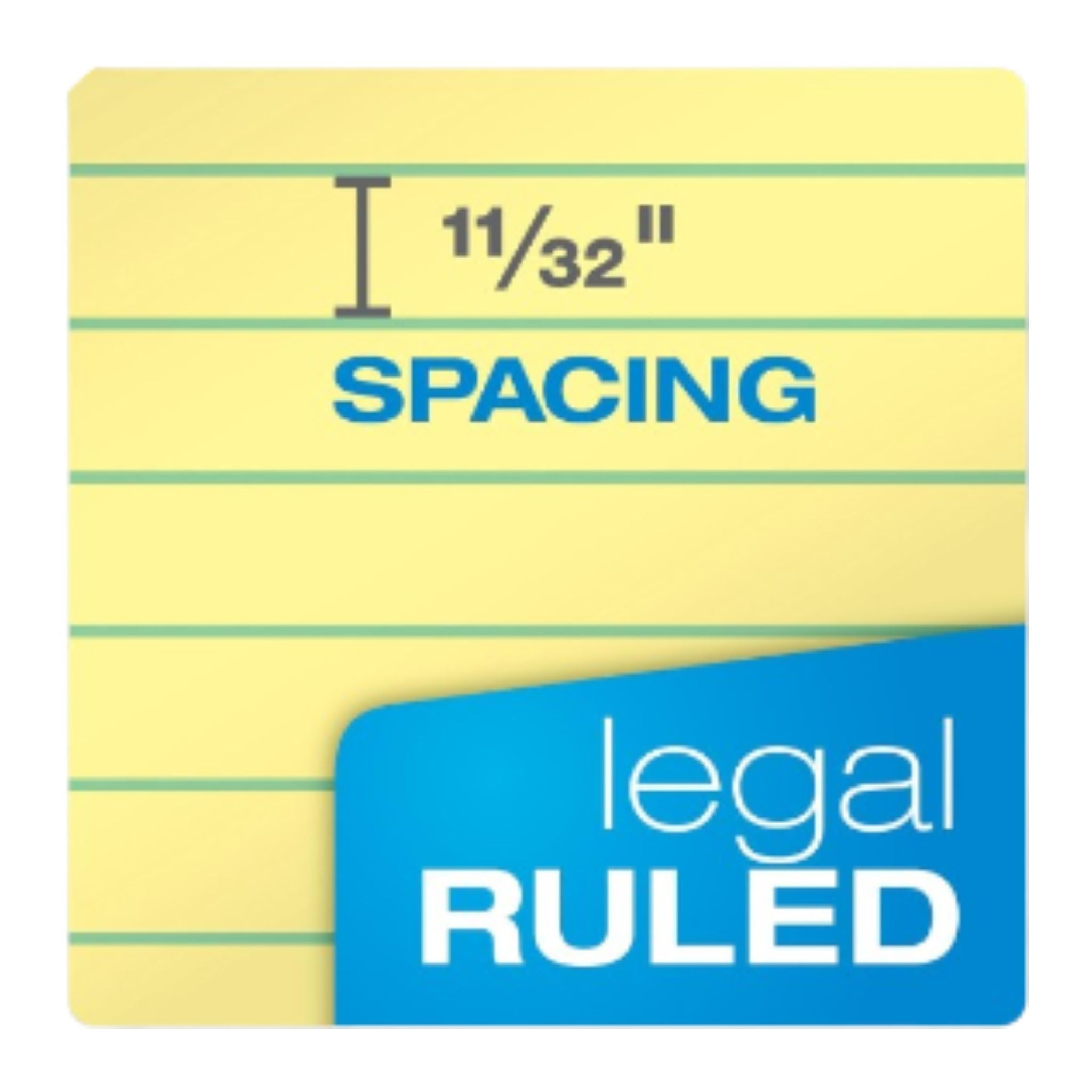 TOPS Legal Pads: 8.5 x 11, 12-Pack, Wide Ruled, Yellow Paper, 50 Sheets Per Pad, Made in USA (7532)