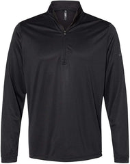 Adidas Mens Lightweight Quarter-Zip Pullover (A401) - Black, Large