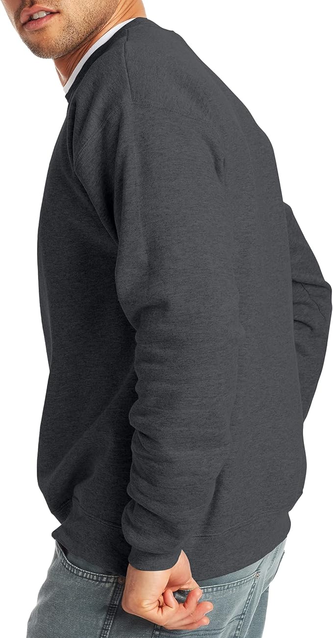 Hanes Men's EcoSmart Fleece Sweatshirt: Cozy Cotton-Blend Pullover