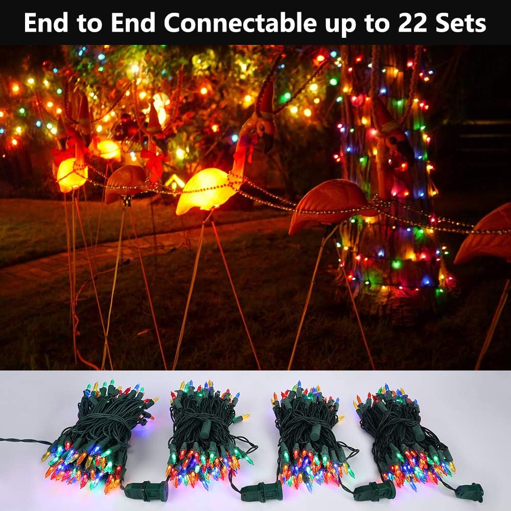 Brizled 200 LED 66ft Multicolor Christmas Lights, Connectable, UL Certified