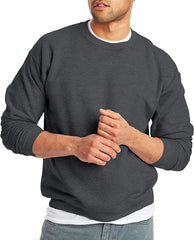 Hanes Men's EcoSmart Fleece Sweatshirt: Cozy Cotton-Blend Pullover