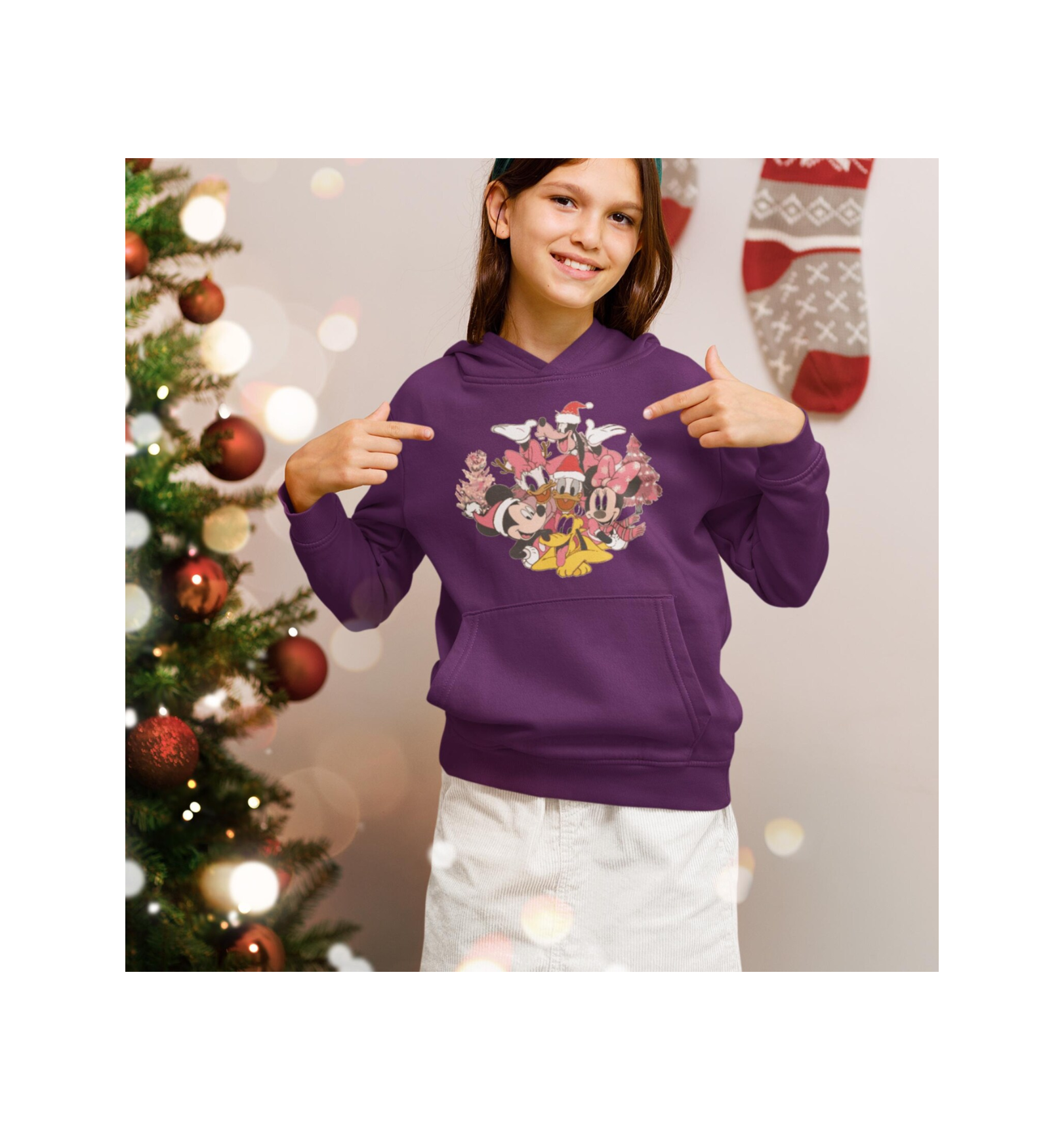 Merry Christmas 90s Style Hoodie for Kids, Boys & Girls