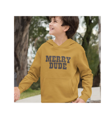 Merry Dude Christmas Hoodie | Kids & Toddler Holiday Shirt