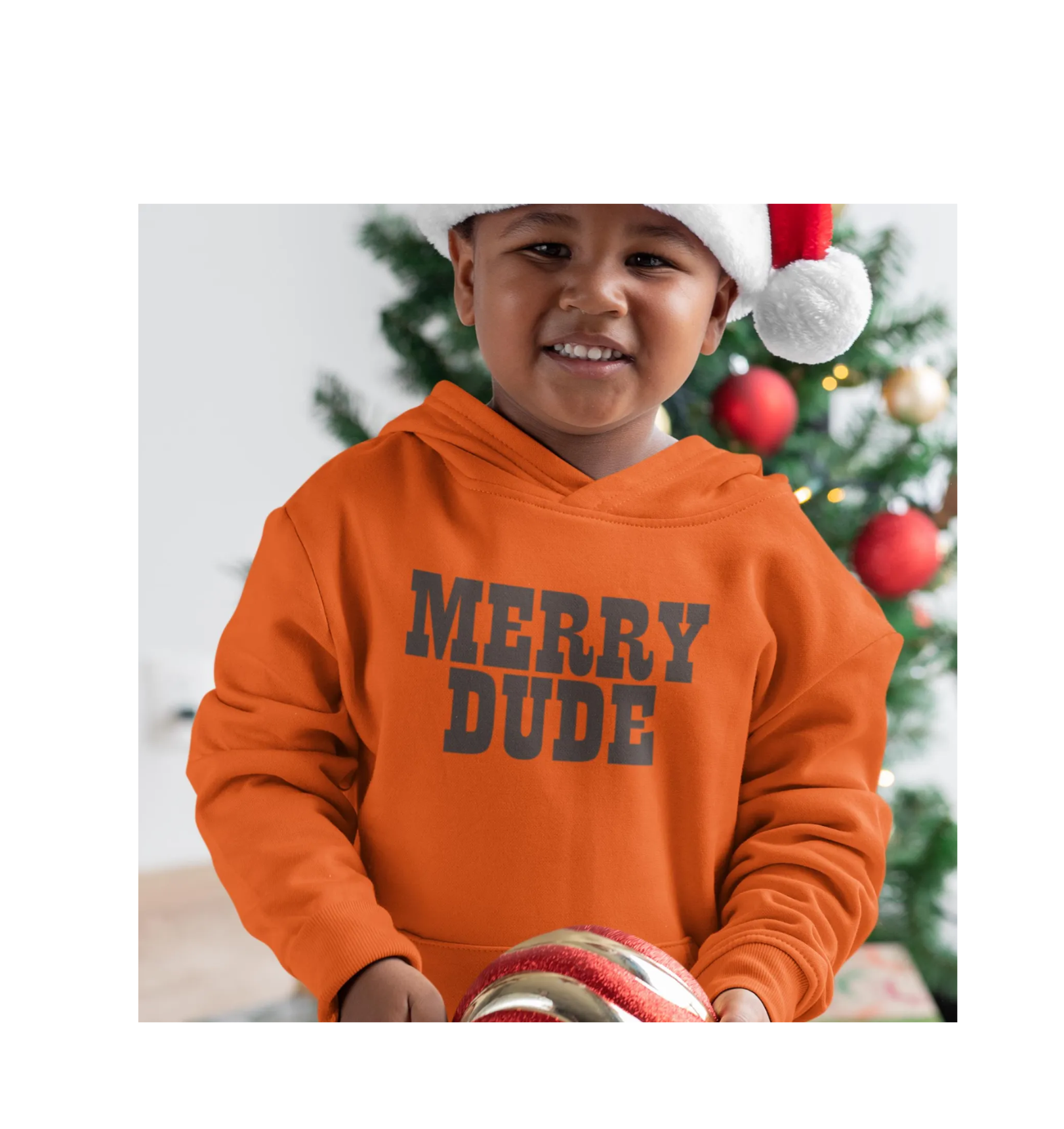 Merry Dude Christmas Hoodie | Kids & Toddler Holiday Shirt