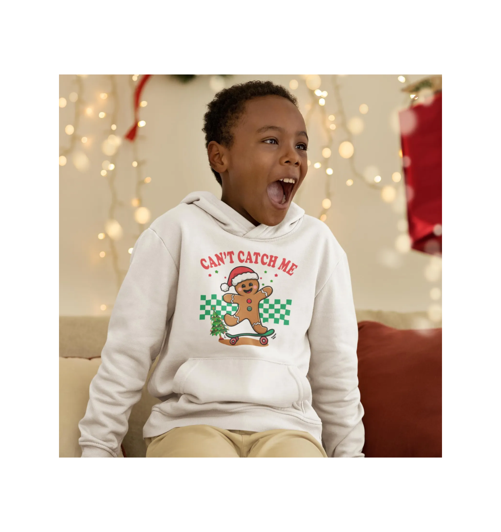 Cannot Catch Me Gingerbread Boys Christmas Hoodie