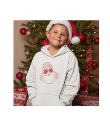 Funny Retro Santa Christmas Hoodie for Kids - Boys & Girls