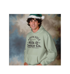 North Pole Milk & Cookie Co Christmas Hoodie, Est. 1802