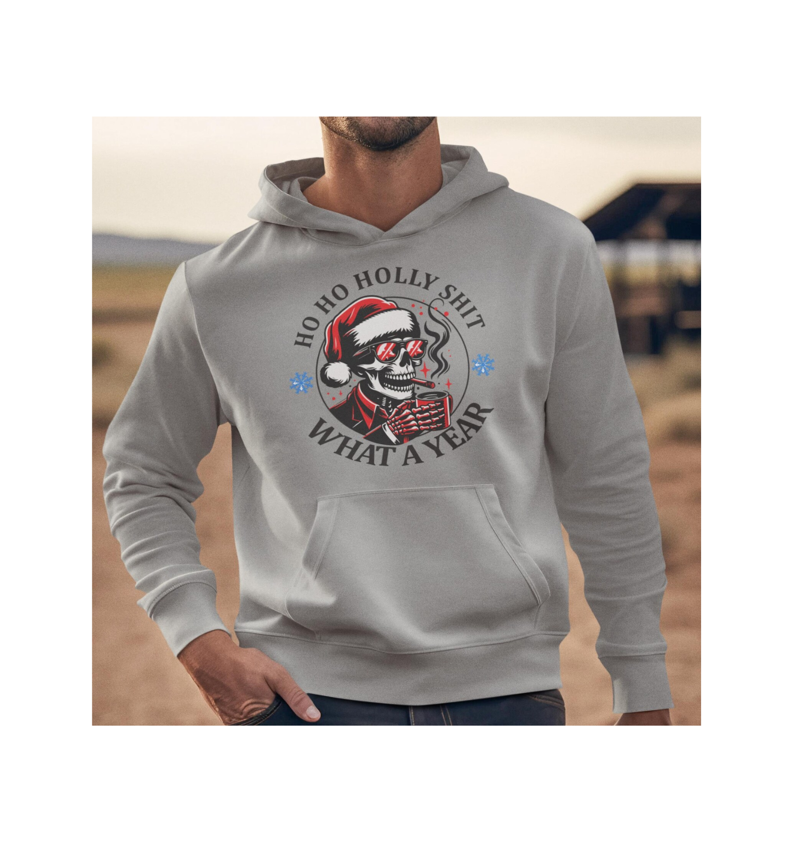 Ho Ho Holy Sh*t Skeleton Christmas & New Year Hoodie