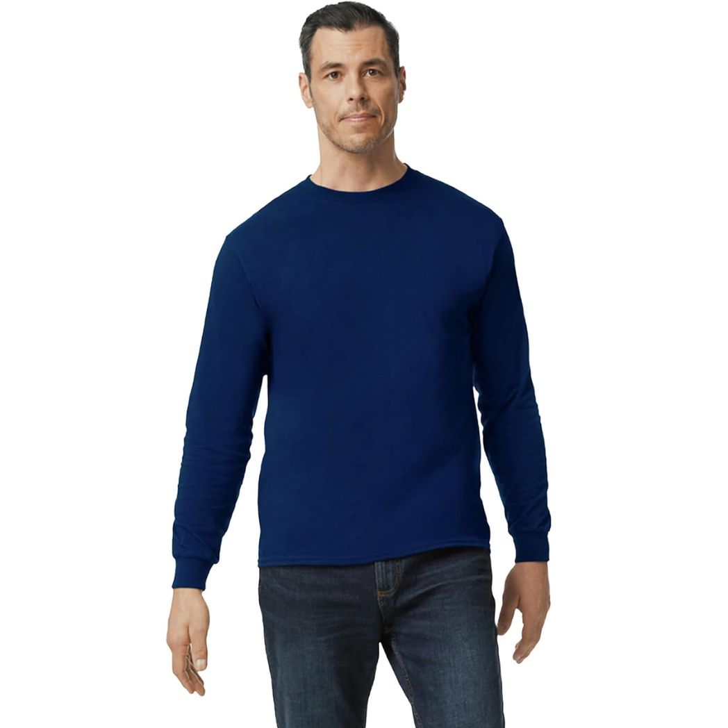 Gildan Adult Heavy Cotton Long Sleeve T-Shirt, Style G5400, 2-Pack