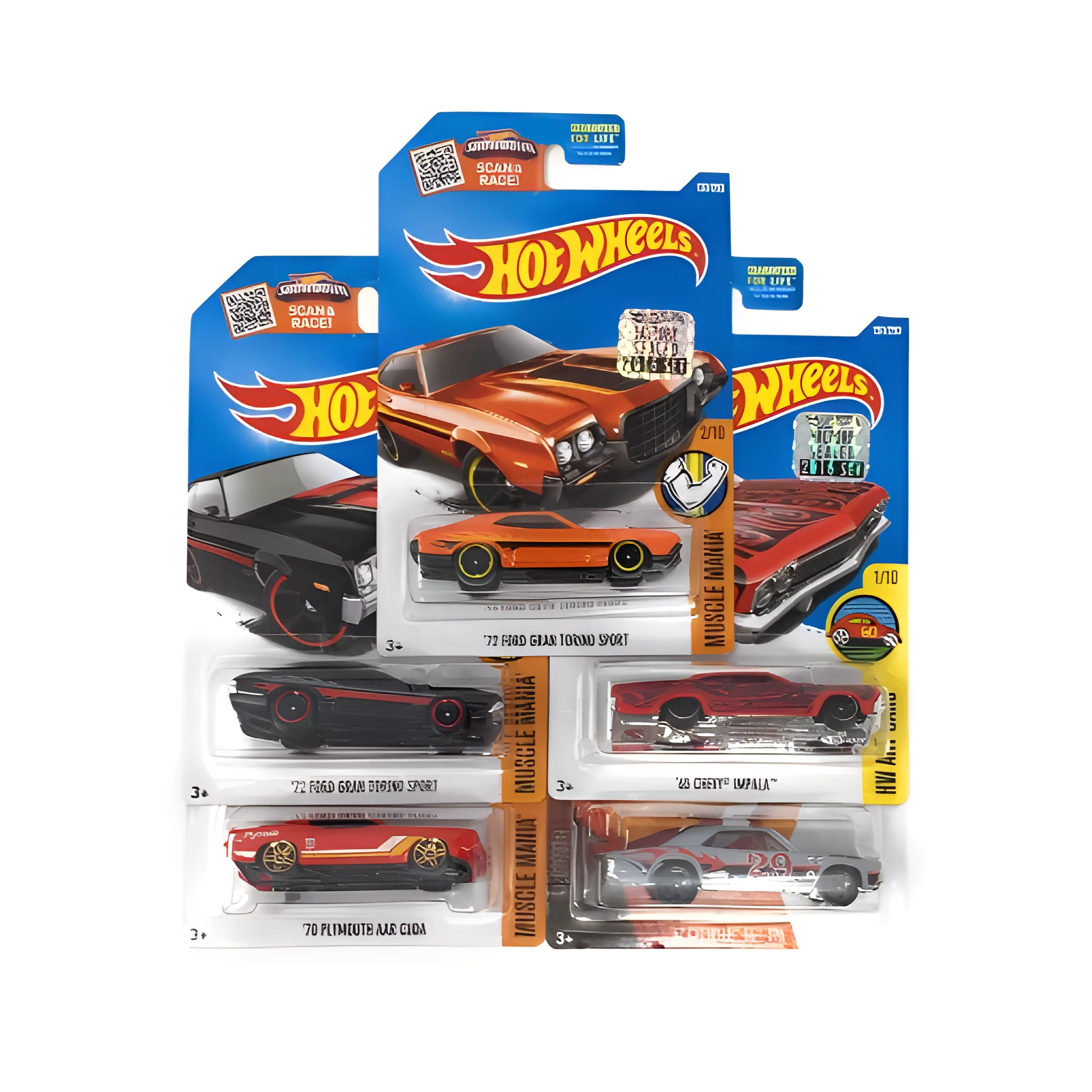 Hot Wheels Muscle Car Madness 5 Pack Random Diecast Bundle Set