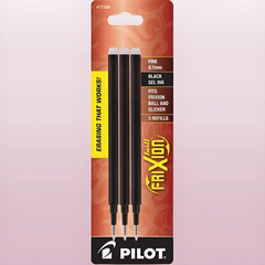 Pilot FriXion Gel Ink Pen Refills 0.70 mm, Fine Point - Black Ink - Erasable - 3 / Pack