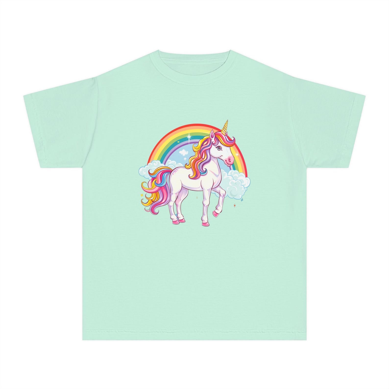 Magical Rainbow and Unicorn T-shirt for Kids - Youth Midweight Tee