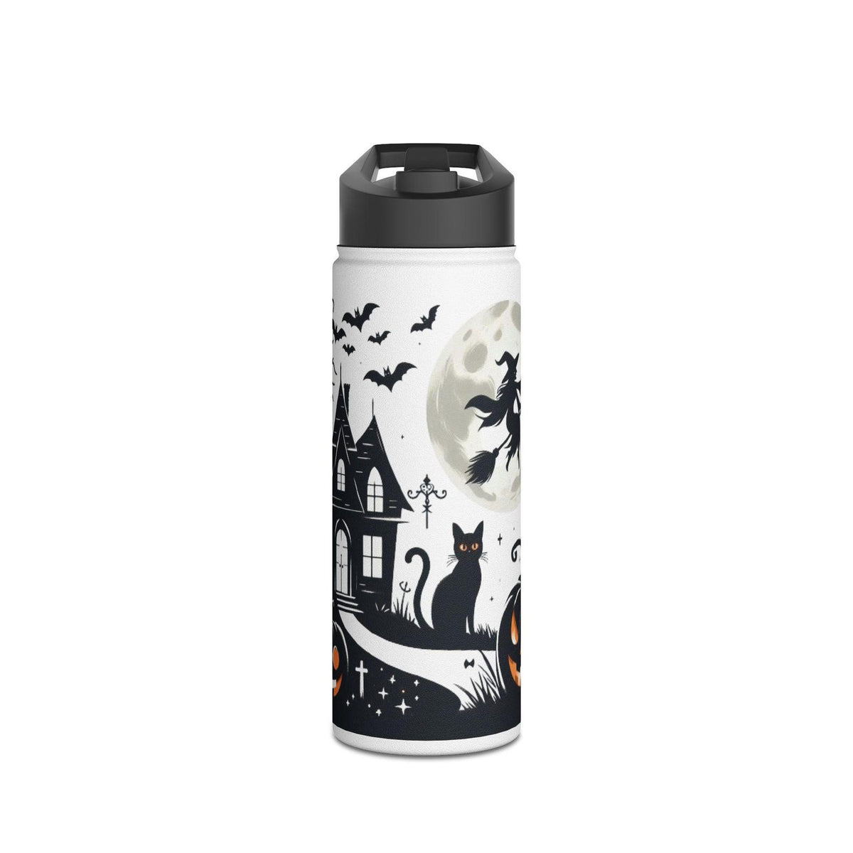 Creepy Haunted House Theme Stainless Steel Water Bottle for Halloween