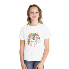 Magical Rainbow and Unicorn T-shirt for Kids - Youth Midweight Tee