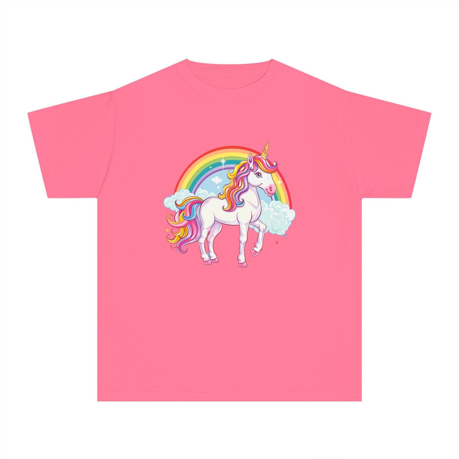 Magical Rainbow and Unicorn T-shirt for Kids - Youth Midweight Tee