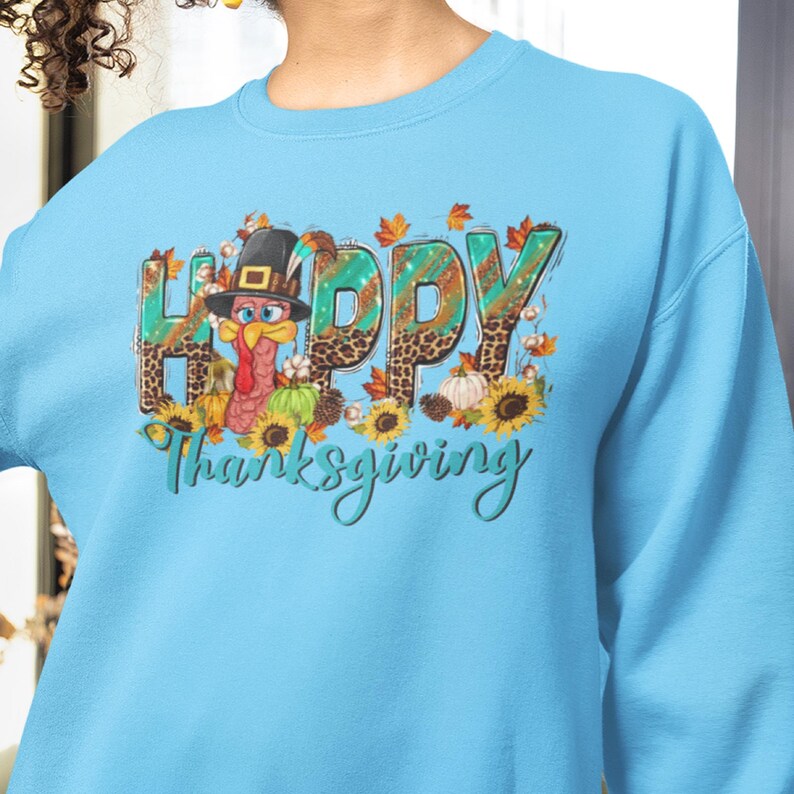 Happy Thanksgiving Sweatshirt & Turkey Pumpkin Shirt