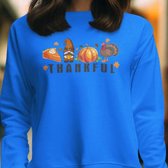 Thanksgiving Crewneck Sweatshirt for Women, Pumpkin Graphic