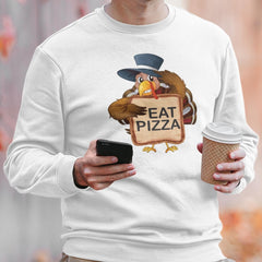 Turkey Eat Pizza Crewneck – Funny Thanksgiving Sweatshirt