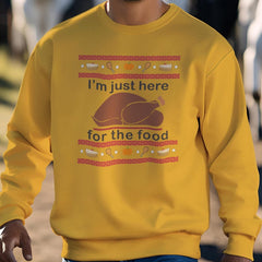 Funny Thanksgiving Crewneck Sweatshirt for Men - Comfort Colors