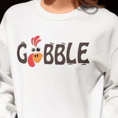 Thanksgiving Gobble Gobble Funny Turkey Crewneck Sweatshirt