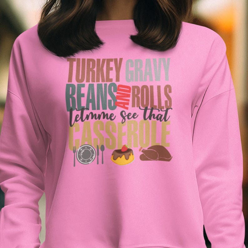 Thanksgiving Turkey Gravy & Casserole Crewneck Sweatshirt