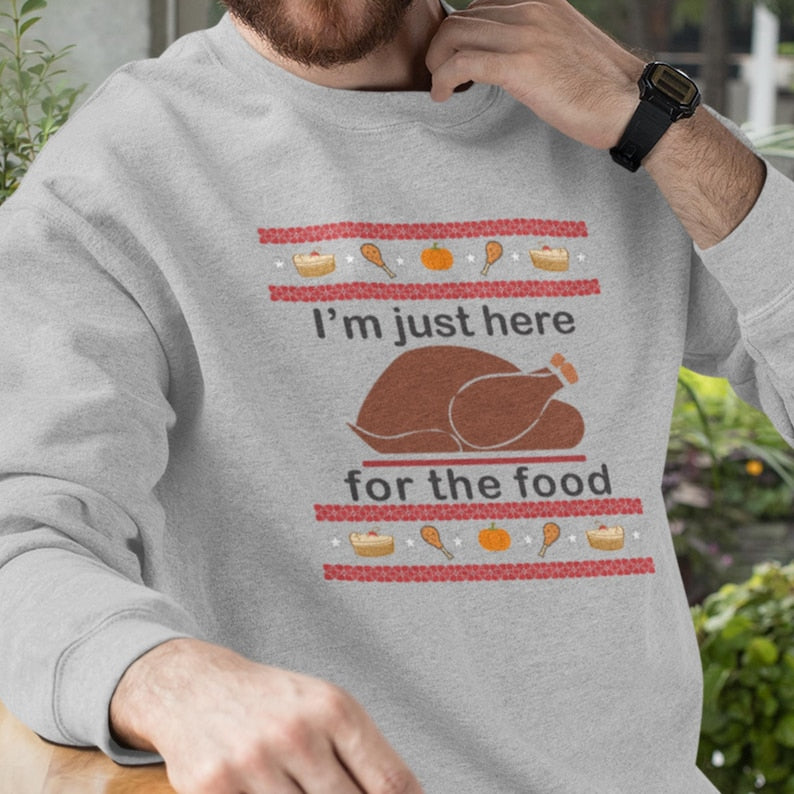 Funny Thanksgiving Crewneck Sweatshirt for Men - Comfort Colors