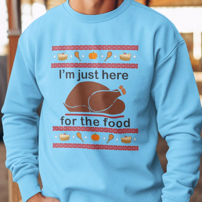 Funny Thanksgiving Crewneck Sweatshirt for Men - Comfort Colors