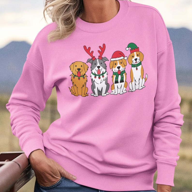 Golden Retriever Christmas Crewneck Sweatshirt, Dog Christmas Shirt, Gift for Dog Lover, Holiday Sweatshirt, Dog Sweatshirt, Gift For Her