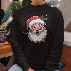 Pink Santa Retro Christmas Crewneck Sweatshirts for Women, Pink Christmas Matching Family Sweatshirt, Pink Vintage Holiday Group Party